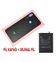 Xiaomi Redmi NOTE 7 Arka Pil Batarya Kapağı + PİL (CAM) SİYAH