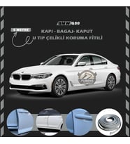 Bmw G30 Oto Araç Kapı Koruma Fitili 5metre Parlak Gri Renk