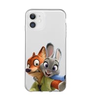 Iphone 11 Uyumlu Zootropolis Judy & Nick Tasarımlı Şeffaf Telefon Kılıfı