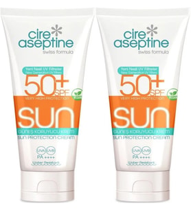 Cire Aseptine Sun Güneş Koruyucu Kremi 50+ SPF 150 ML (2 Li Set)