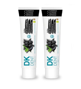 DK DENT AKTİF KARBON FLORURSÜZ DİŞ MACUNU 75 ML 2'Lİ SET