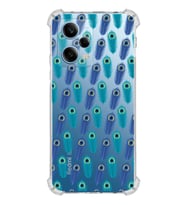 PrintiFy Xiaomi Redmi Note 12 Pro 5G Nazar Boncuğu 4 Baskılı Şeffaf Köşe Korumalı Antişok Kılıf