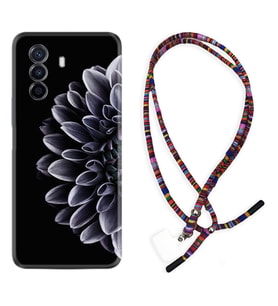 Huawei Nova Y70 Y90 Nova 9 SE  Kılıf Boyun Asklı Rasta Silikon Çiçekler 1639