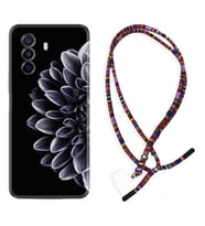 Huawei Nova Y70 Y90 Nova 9 SE  Kılıf Boyun Asklı Rasta Silikon Çiçekler 1639