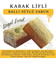 Doğal Kabak Lifli Ballı Sütlü Sabun Yaşlanma Karşıtı Etki Cilt Bariyerini Güçlendirir Nemlendirir
