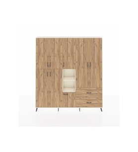 Arges Gardrop 12 Raflı 2 Çekmeceli Tek Askılı 220x30x243 Aytaşı-Çam