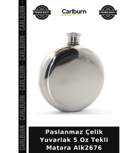 Özel Üretim Cepli Hediyelik Şık Metal Paslanmaz Çelik Yuvarlak 5 Oz Tekli Matara Alk2676