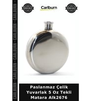 Özel Üretim Cepli Hediyelik Şık Metal Paslanmaz Çelik Yuvarlak 5 Oz Tekli Matara Alk2676