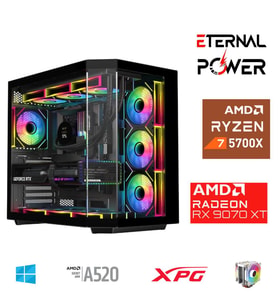 ETERNAL POWER RYZEN 7 5700X 32G DDR4 1TB M.2 RX9070XT A520 A750W