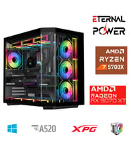 ETERNAL POWER RYZEN 7 5700X 32G DDR4 1TB M.2 RX9070XT A520 A750W