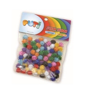 Puti Pom Pom 10 Mm Metalik