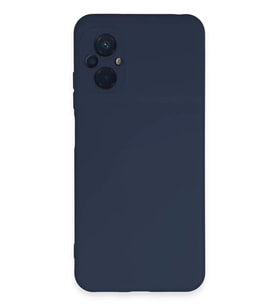 Newface Xiaomi Poco M5 Kılıf Nano içi Kadife Silikon - Lacivert