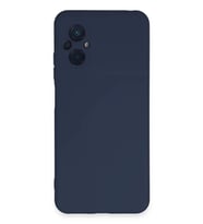 Newface Xiaomi Poco M5 Kılıf Nano içi Kadife Silikon - Lacivert