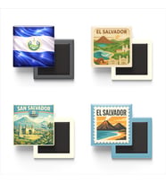 Buzdolap Magnetleri - El Salvador San Salvador - 4'lü Set Magneti