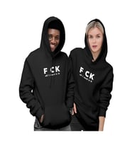 Sevgili Çift Kombini All I Need Is U Baskılı Siyah Regular Unisex Hoodie 2'li Set
