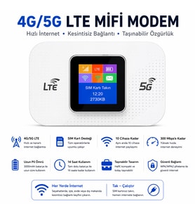 LTE 4G WiFi Modem 300Mbps Yüksek Hızlı Kablosuz Yönlendirici Cep Telefonları, Dizüstü Bilgisayarlar Ve Tabletler Için Uygun