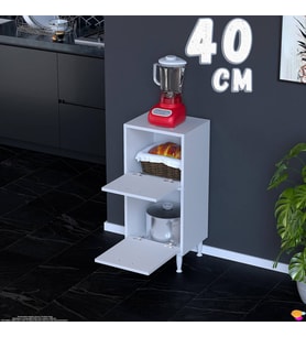 Eliusta Gaye Çok Amaçlı 2 Kapaklı Dolap 40x87x32 cm Banyo Mutfak Çocuk Odası Düzenleyici Kiler