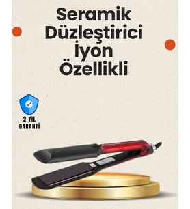 Elektriklenmeyi Azaltan İyonlu Saç Düzleştirici – Titanyum Plaka ve Şık Tasarım