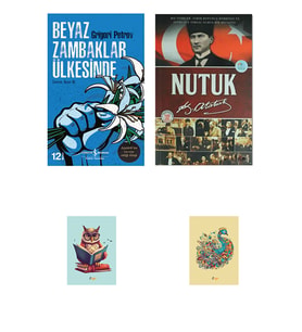 Beyaz Zambaklar Ülkesinde - Grigory Petrov - Nutuk - Mustafa Kemal Atatürk - Not Defterli Seti (Renksiz)