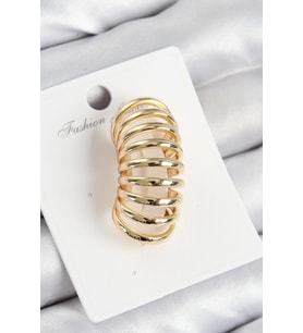 Pirinç Yay Model Gold Renk Sağ Kıkırdak Küpe