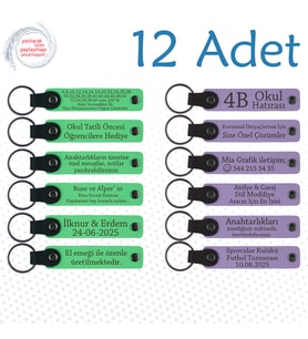 F Yeşili & M Menekşe, Doğum Günü Partilerine Değer Katan Armağan, 12’li Set, Kişiye Özgü Hatıra