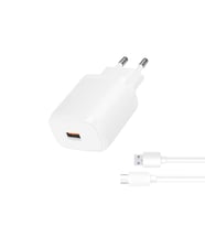 Quick Charge 3.0 Type-C Hızlı Şarj Seti 18W Adaptör + USB Type-C Kablo (Beyaz)