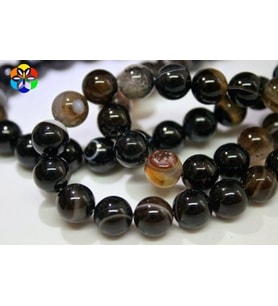 Akik Taşı YARIM Dizi 8mm (3605) (18cm uzunluğundadır)