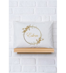Pia Baby Premium %100 Pamuk İsme Özel Kız Bebek Yastık Kılıfı 35*45 cm 5049-12