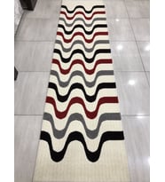 Saray Halı Samyeli 10944 Wk 80X300 Kırmızı Siyah Gri Yolluk !