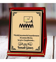 Sınıf Öğretmeni Baskılı Plaket (11. Tasarım)  Kişiye Özel (Kırmızı)