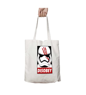 Star Wars Finn Disobey Helmet iki Tarafı Kalıcı Baskılı Yıkanabilir Okul Plaj Omuz Bez Çantası