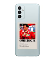 Samsung Galaxy M14 Uyumlu Carlos Sainz Desenli Şeffaf Telefon Kılıfı