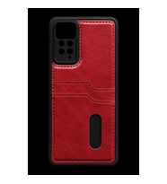 Xiaomi Redmi Note 12 Pro 4g Kılıf Sara Kartvizitli Deri Kılıf - Kırmızı