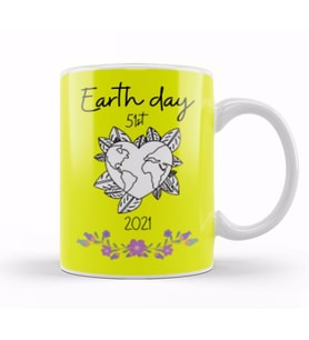 Earth Day 2021 Kupa Bardak Porselen