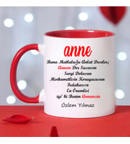 Anneler Günü Hediyesi Kupa Bardak (Kırmızı)