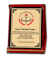 Plaket 19x24,5 cm (Kırmızı)