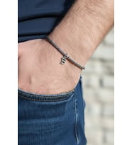 925 Ayar Gümüş 2.5 mm Hasır Harfli Bileklik