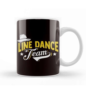Line Dance Team Cowboy Hut Western Country Music Linedance Kupa Bardak Porselen