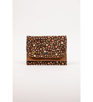 Kadın Kumaş Cüzdan Çiçek Desenli Çift Bölmeli Çıtçıtlı 18x13 cm