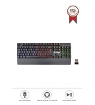 Torima TK-10 Kablosuz  Mekanik Hisli Şarj Edilebilir RGB Işıklı Wireless Gaming Klavye (Siyah)