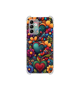 PrintiFy Samsung Galaxy M23 ile Uyumlu Düşlerin Dansı Serisi Çiçeklerin Dansı Tasarımlı Uv Baskılı Köşe Korumalı Antişok Kılıf