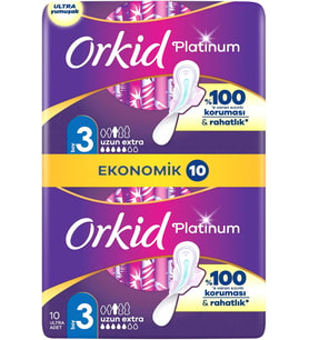 Platinum Hijyenik Ped Uzun Extra (Boy 3) Ekonomik Paket 10 Adet Ped