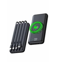 Wireless Powerbank 10000 Mah LED Ekranlı Dahili Kablolu Hızlı Şarj