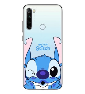 Redmi Note 8 Uyumlu We Love Stitch Desenli Şeffaf Telefon Kılıfı