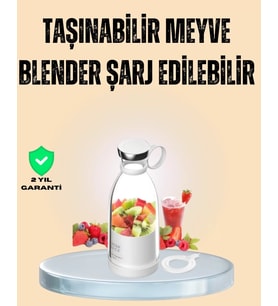 1200mah Şarjlı, Hafif Ve Pratik Taşınabilir Blender
