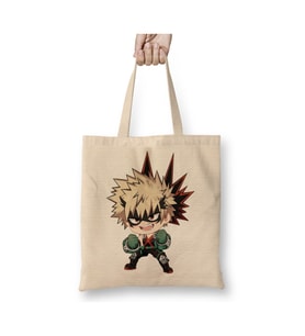 Bakugou Bakugo My Hero Academia Beyaz Bez Çanta Uzun Saplı Alışveriş Çantası Plaj Çantası