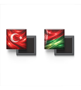 Buzdolap Magnetleri - Belarus Bayrağı ve Türk Bayrağı - 2'li Set Magneti