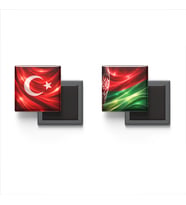 Buzdolap Magnetleri - Belarus Bayrağı ve Türk Bayrağı - 2'li Set Magneti