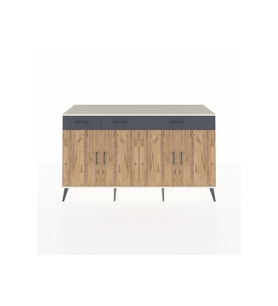 Kronos Konsol 4 Raflı 3 Çekmeceli 4 Kapaklı 176x59x99 Aytaşı-Çam/Antrasit