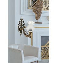 TEKLİ ESKİTME CADENA APLİK MAT BEYAZ RENK CAMLI